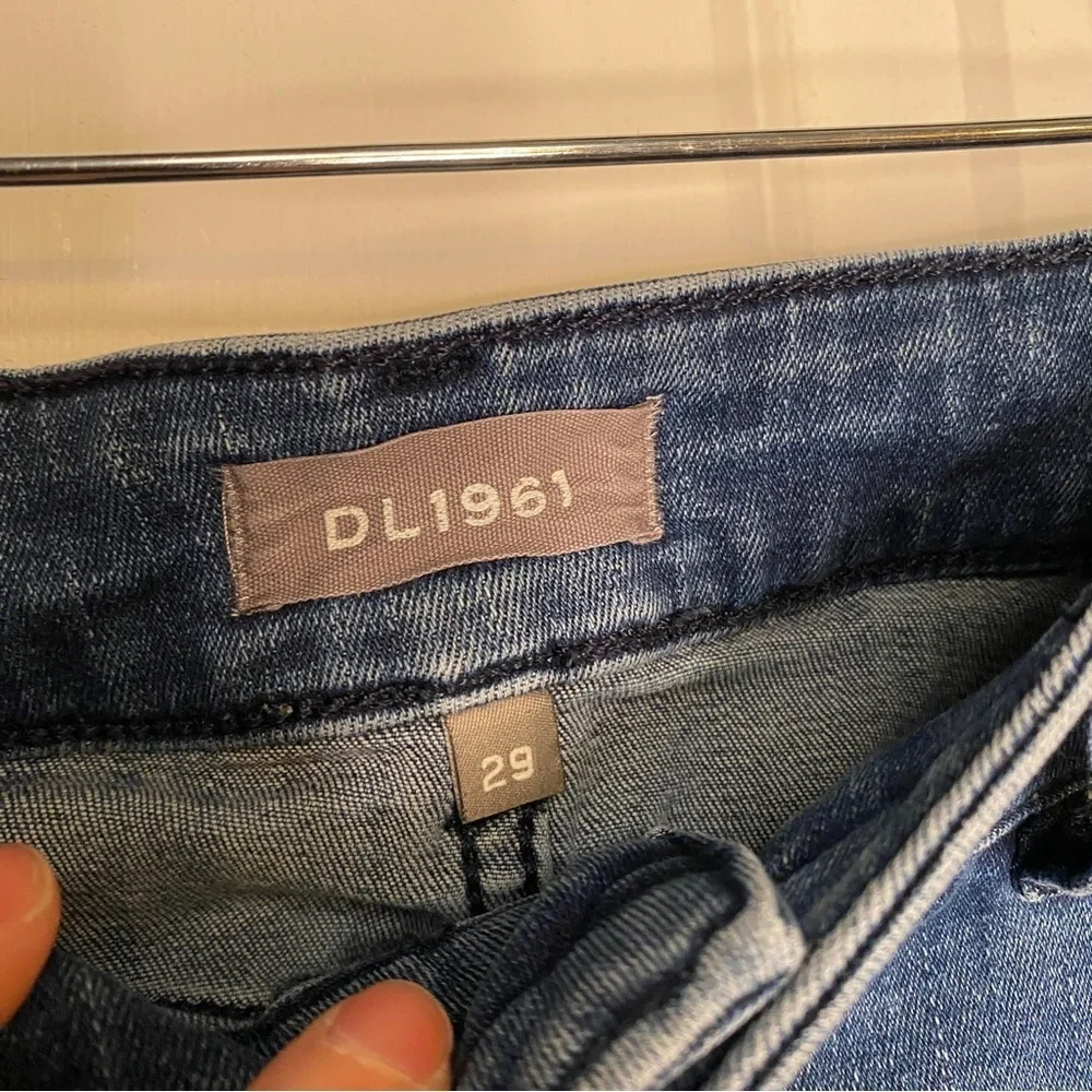 DL1961 Florence Mid Rise Instasculpt Skinny Cropped Jeans Size 29 in Stranded